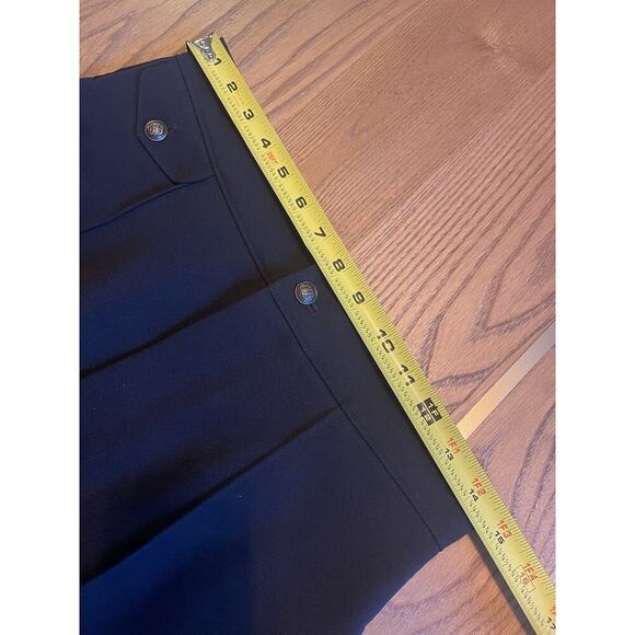 Ralph Lauren Collection Wool Pants Crepe Gabardine Trousers Slim Black High Rise - Picture 13 of 15